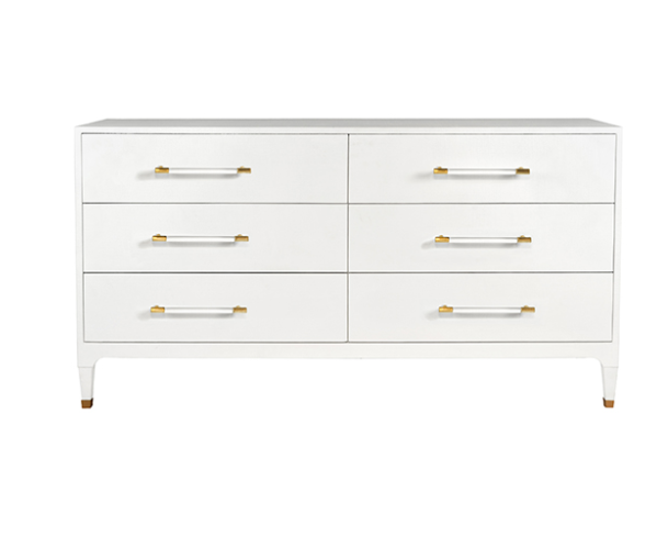 linen white dresser Lind 4-Drawer Dresser